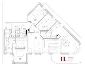 Un plan du projet réalisé par l'architecte et maître d'œuvre Mélanie Ligier, fondatrice du cabinet Archimel
