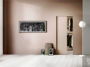 Porte coulissante invisible Syntesis Line Mocha Mousse