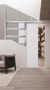 Portes coulissantes Syntesis Line, sans habillage de contour, châssis brevetés